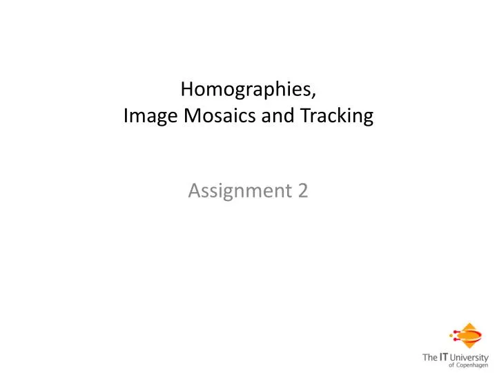 homographies image mosaics and tracking