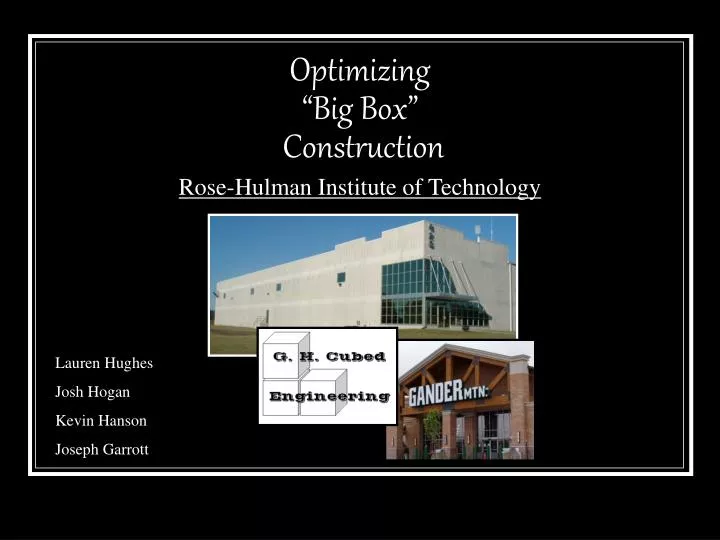 optimizing big box construction