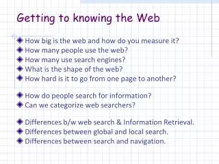 Getting to knowing the Web