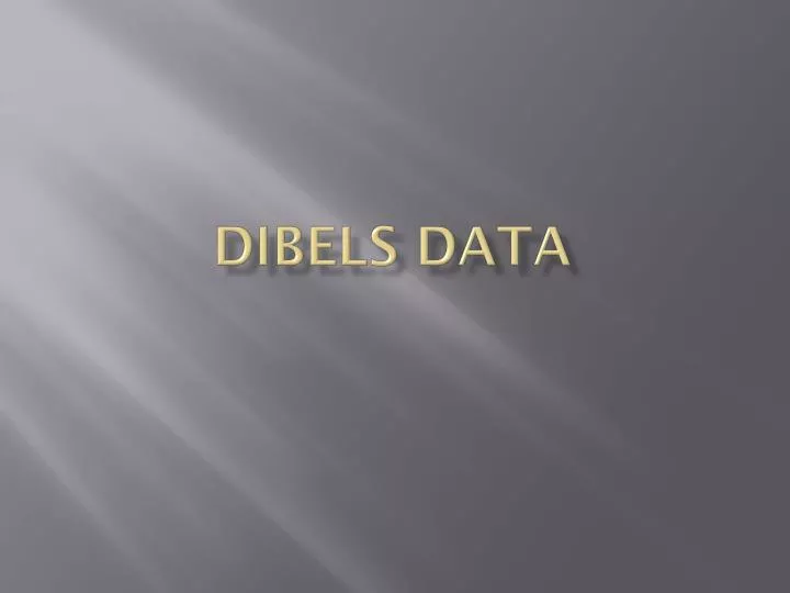 dibels data