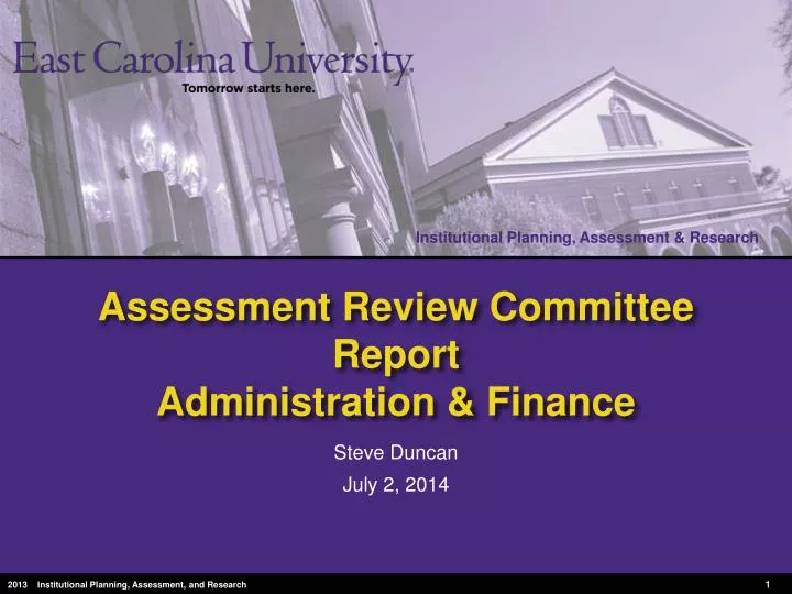 assessment review committee report administration finance