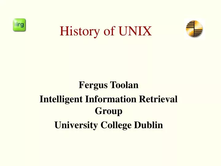 history of unix
