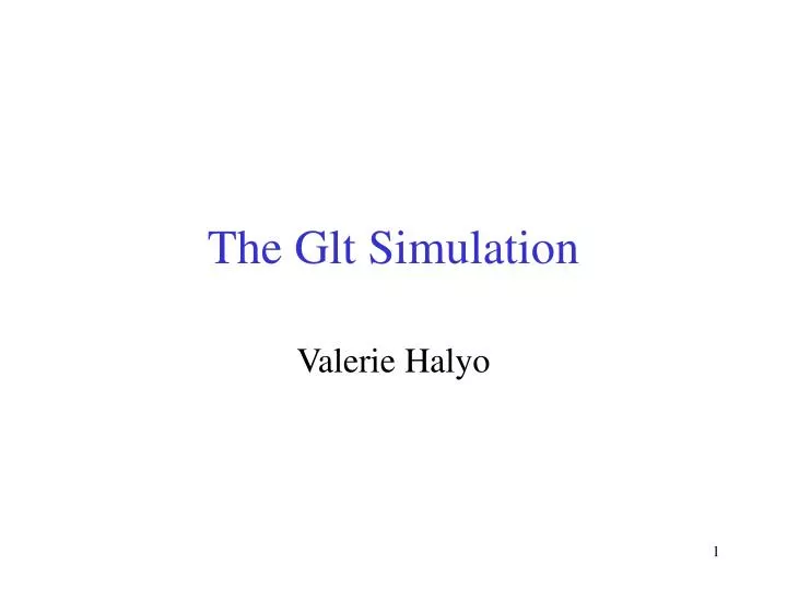 the glt simulation