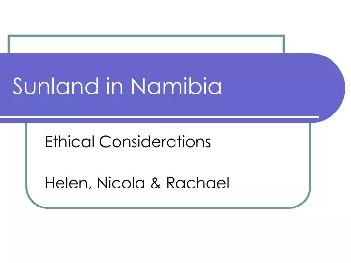 sunland in namibia