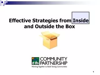 Effective Strategies from Inside and Outside the Box
