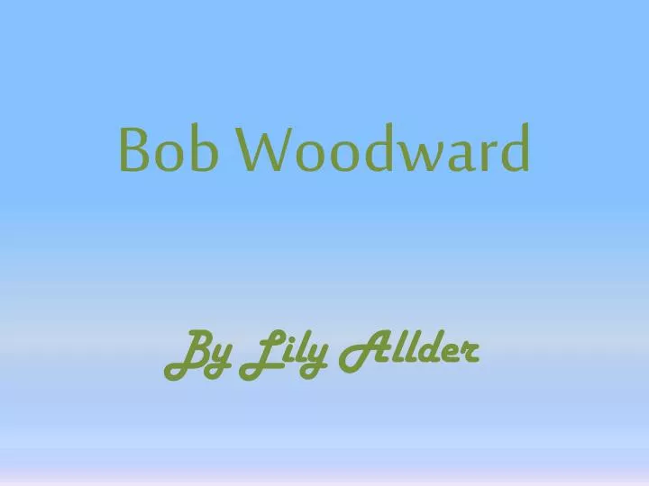 bob woodward