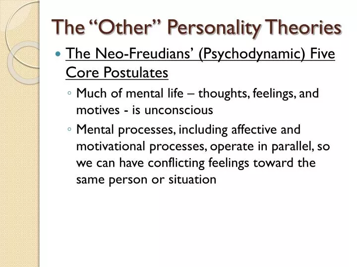 the other personality theories