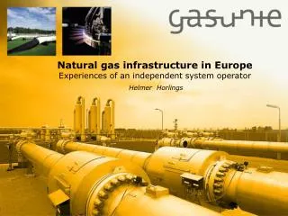 Natural gas infrastructure in Europe Experiences of an independent system operator