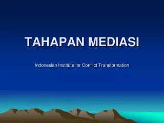tahapan mediasi
