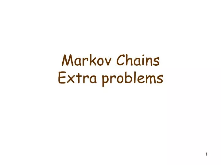 markov chains extra problems