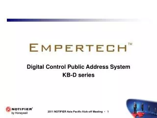 Digital Control Public Address System KB-D series