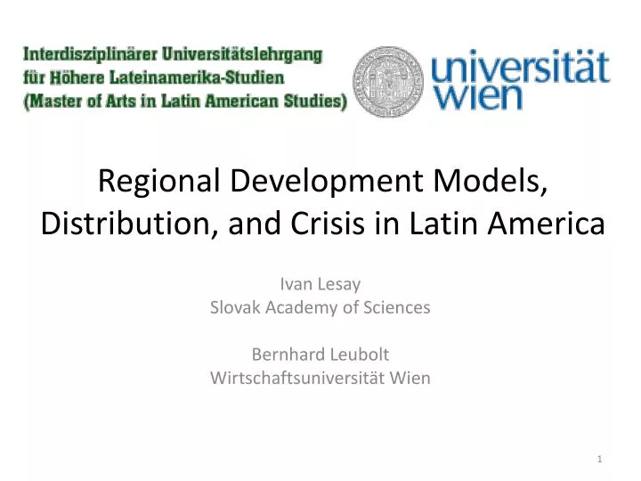 regional development models distribution and crisis in latin america