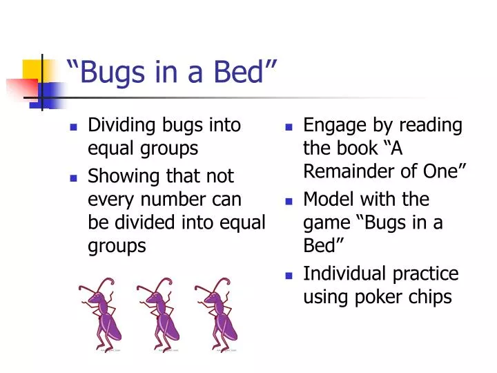 bugs in a bed
