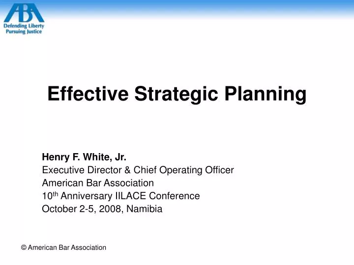 effective strategic planning