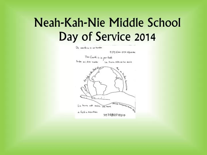 neah kah nie middle school day of service 2014