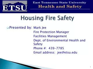 Housing Fire Safety