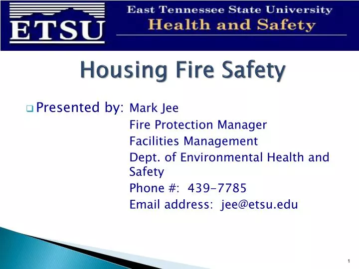 housing fire safety