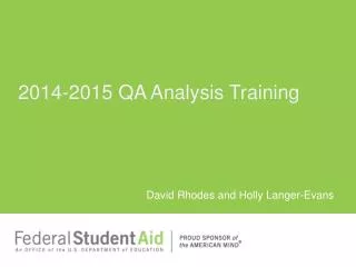 2014-2015 QA Analysis Training