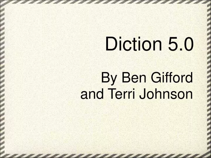 diction 5 0