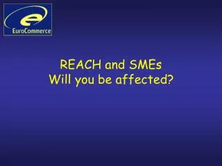 REACH and SMEs Will you be affected?