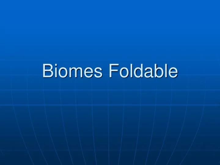 biomes foldable