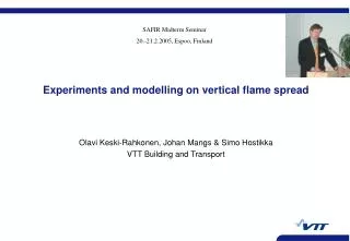 Experiments and modelling on vertical flame spread