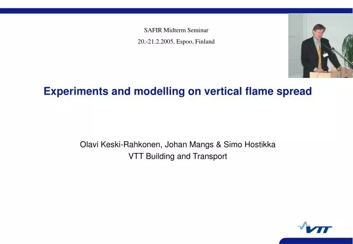 experiments and modelling on vertical flame spread