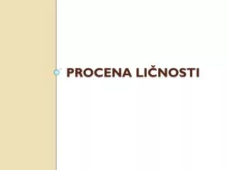 procena li nosti
