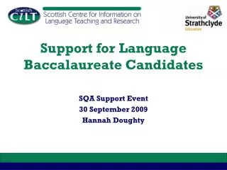 Support for Language Baccalaureate Candidates