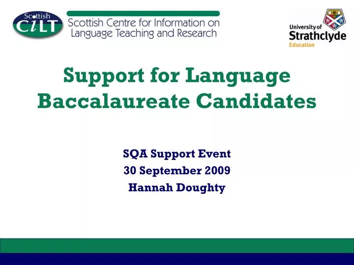 support for language baccalaureate candidates
