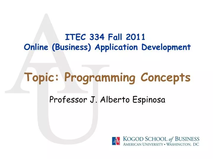 itec 334 fall 2011 online business application development