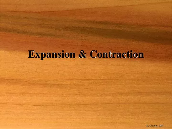 expansion contraction