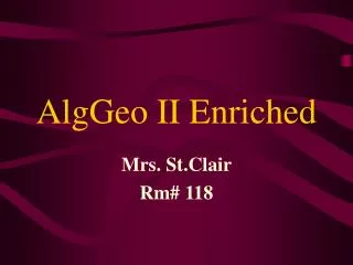 AlgGeo II Enriched