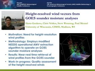 Height-resolved wind vectors from GOES sounder moisture analyses