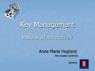 key management i tr dl se ad hoc nettverk