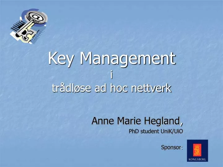 key management i tr dl se ad hoc nettverk