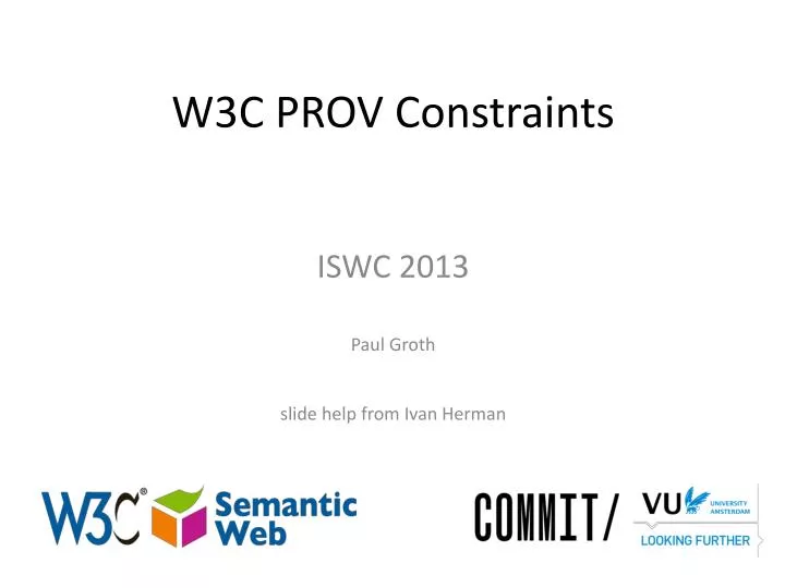 w3c prov constraints