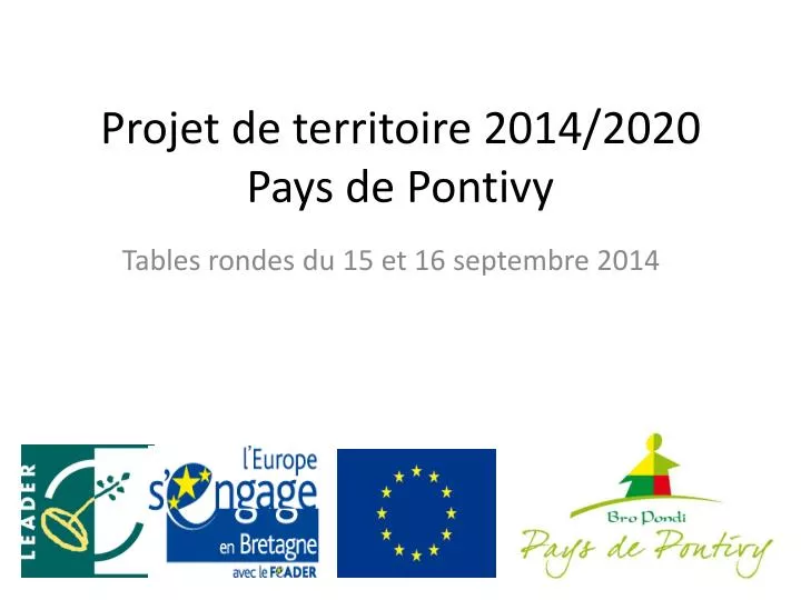 projet de territoire 2014 2020 pays de pontivy