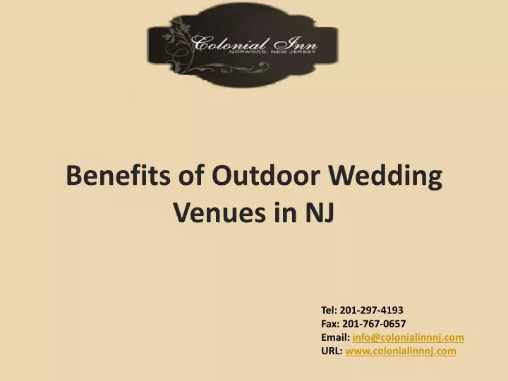 benefits of outdoor wedding venues in nj