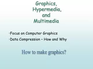 Graphics, Hypermedia, and Multimedia