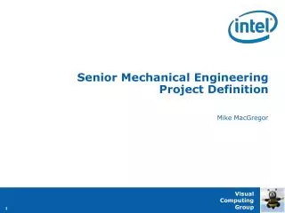 Senior Mechanical Engineering Project Definition