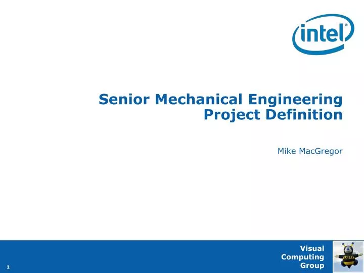 senior mechanical engineering project definition