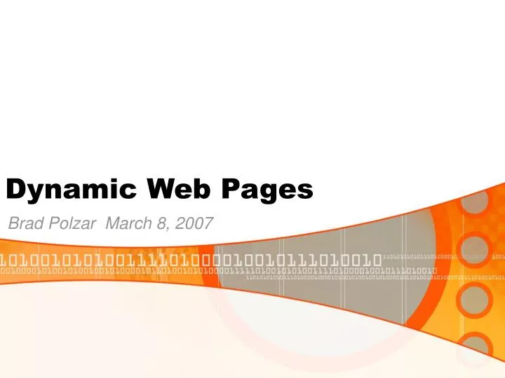 dynamic web pages