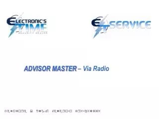 advisor master via radio