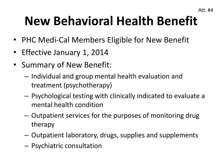 new behavioral health benefit