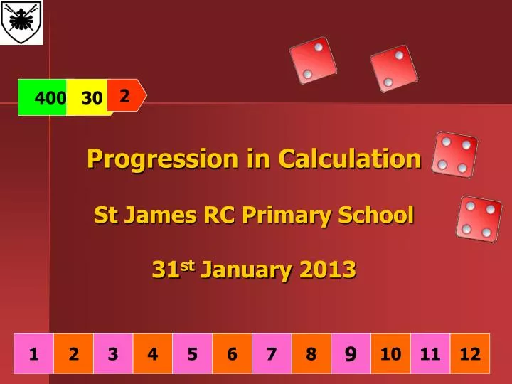 progression in calculation st james rc primary school 31 st january 2013