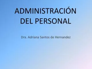 administraci n del personal