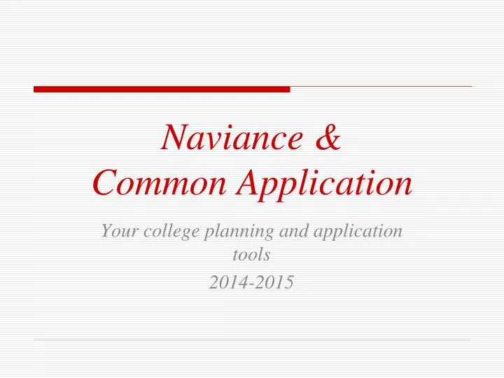 naviance common application