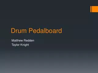 Drum Pedalboard