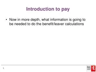 Introduction to pay